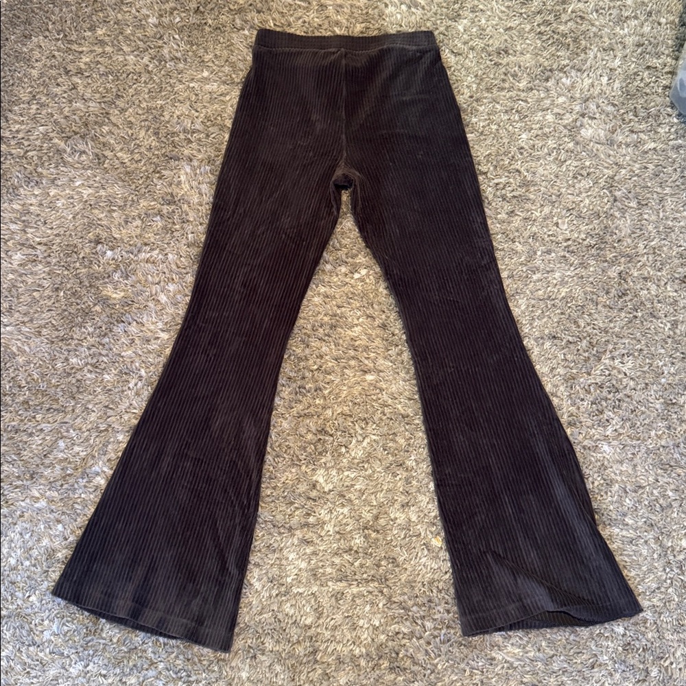 aerie Soft Ribbed Wide-Leg Pants